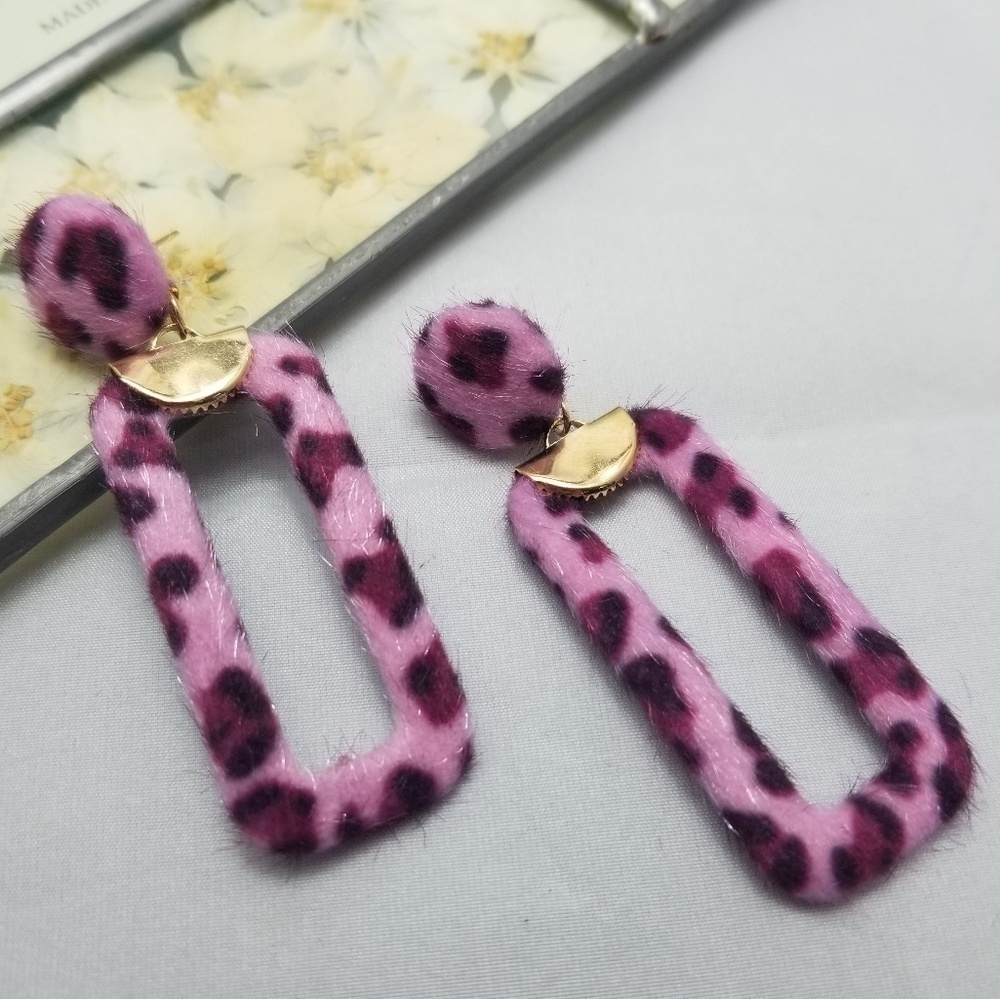 Faux fur earrings